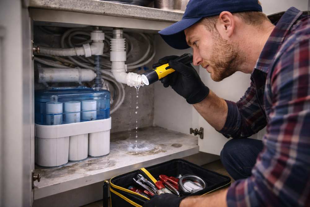 Su arıtma cihazı bağlantı ve kaçak kontrolü