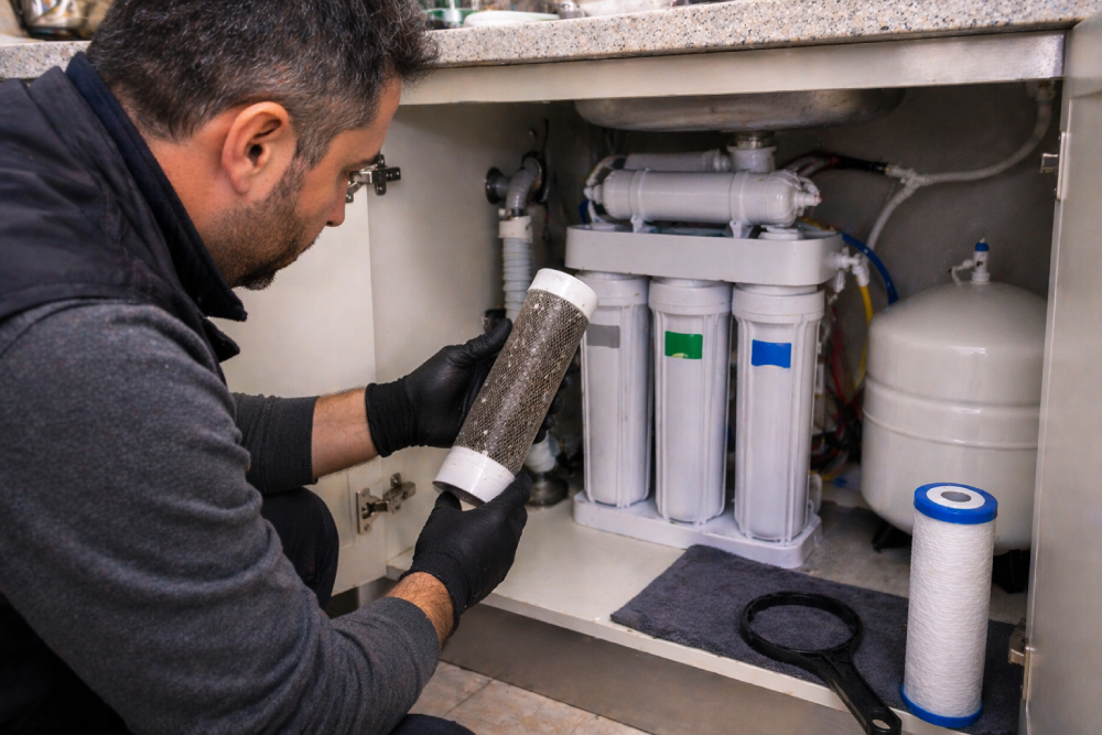 Su arıtma cihazı filtre kontrolü