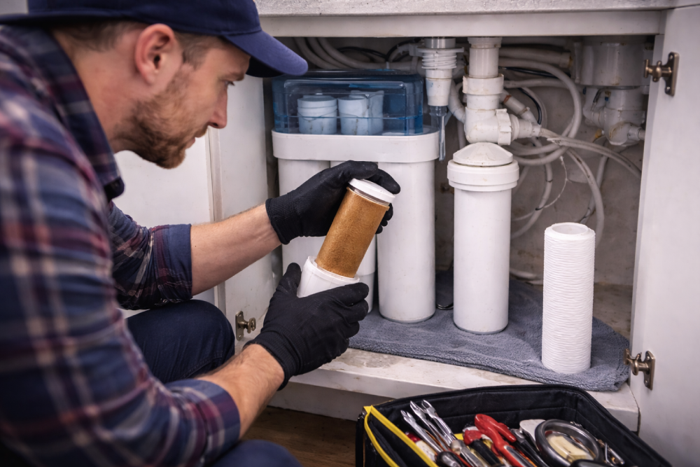 Su arıtma filtresi değişim süreci